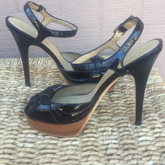 Sz 9 Black Patent Colin Stuart 51/2 Inch Heels - Picture 2 of 8